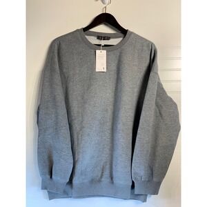 EFAN Oversized‎ Sweatshirt Pullover Crew Neck Comfy Casual Gray M